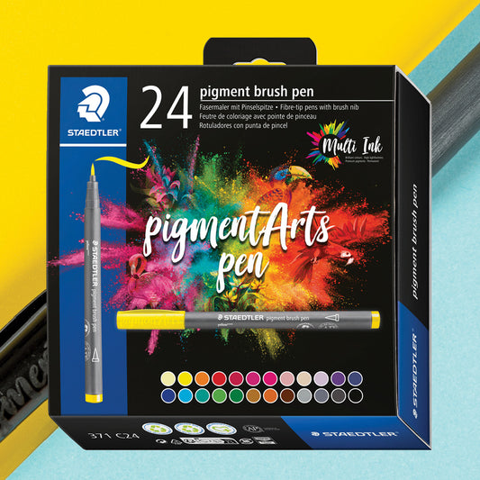 Staedtler Pigment Artist Colours Brush Pens - Set of 24