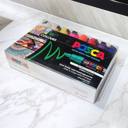 Posca Broad Chisel Tip Marker 8mm - Assorted Sets