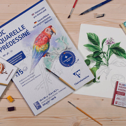 Clairefontaine Watercolor Learning Pads - Intermediate