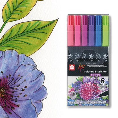 Sakura Koi Brush Marker Set of 6