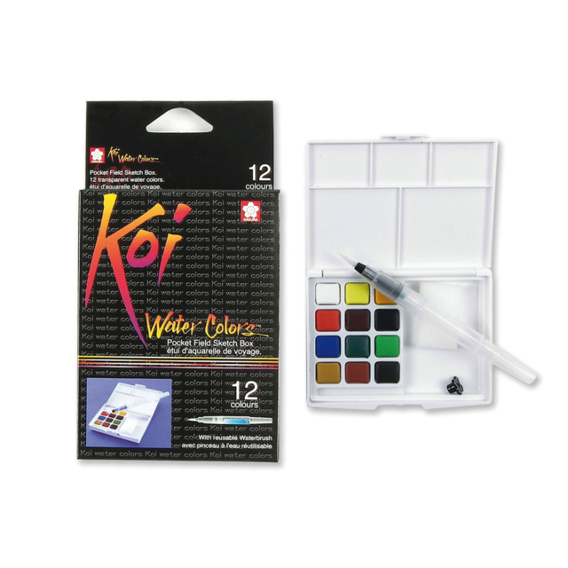 Koi Watercolour Field Box Set 12
