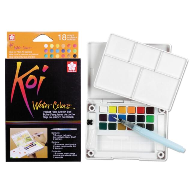 Koi Watercolour Field Box Set 18