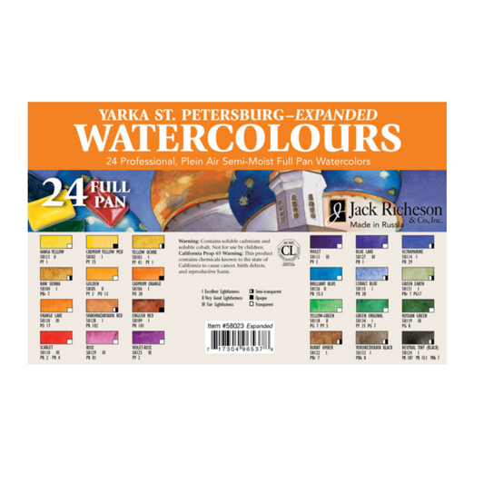 St. Petersburg Expanded Watercolours Set 24 Pans