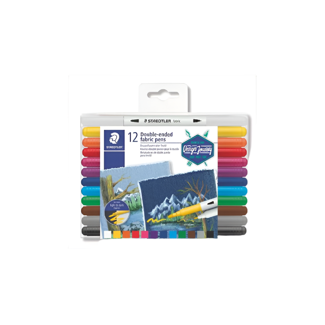 Staedtler Design Double-Ended Fabric Markers- Set of 12