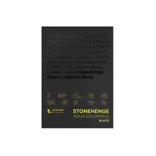 Stonehenge Aqua Black Watercolour Paper Pad