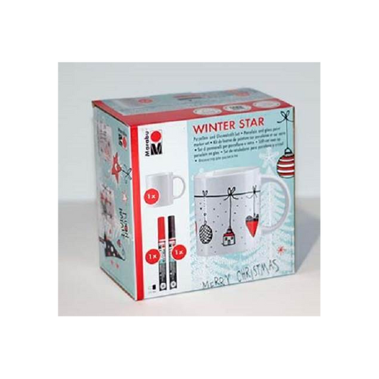 Marabu Winter Star Christmas Ceramic Mug Kit